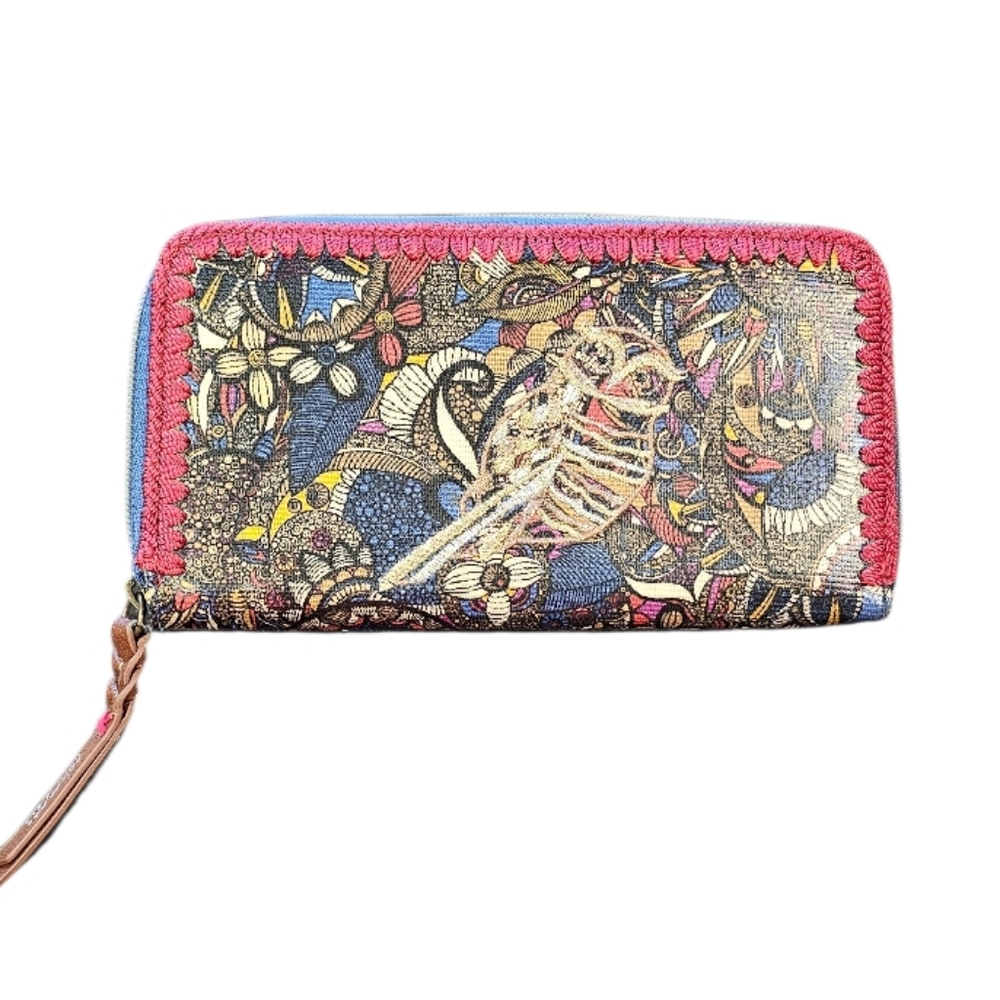 Sakroots Owl Mosaic Print Long Wallet